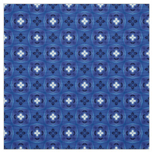 Glitch2 Blue White Furniture Stof