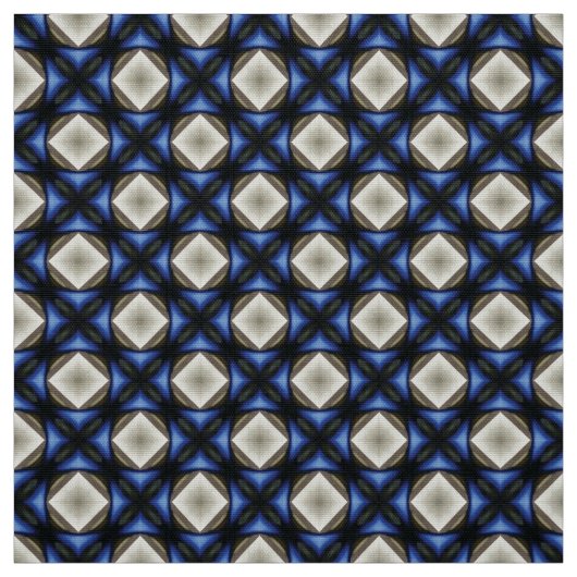 Glitch2 diamants de tissu bleu acier (Échantillon)