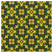 Glitch2 Fleur verte jaune Tissu de serre (Fermer)
