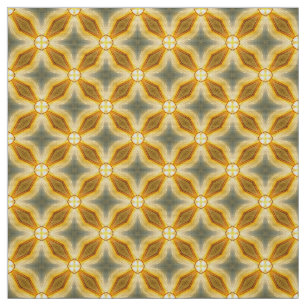 Glitch2 Gele gouden Rod Natural Linen stof