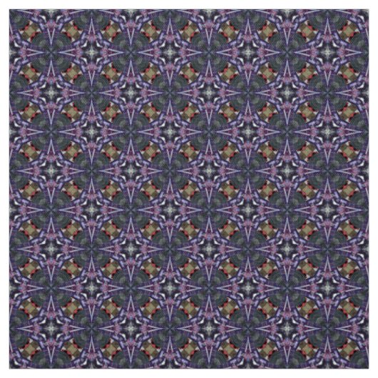 Glitch2 Midnight Blue Star Pattern Fabric Stof (Swatch)