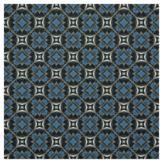 Glitch2 Tissu de mobilier gris et bleu (Échantillon)