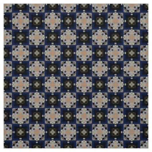 Glitch2 Tissu motif bleu foncé (Échantillon)