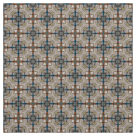 Glitch2 Turquoise tissu de meubles Brown (Échantillon)