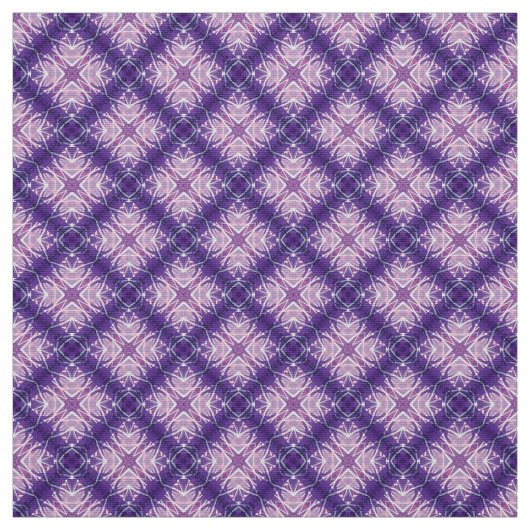 Glitch2 Violet Bleu violet Meubles blancs Tissu (Échantillon)