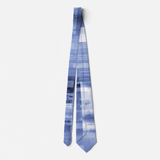 Glitch abstract gamer pattern stropdas (Achterkant)