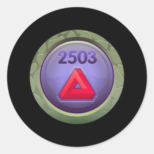 Glitch Achievement  fijnraffinader red class.p Ronde Sticker