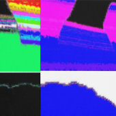 Glitch Afro Profil – Pop Art Papier Peint (Couture)