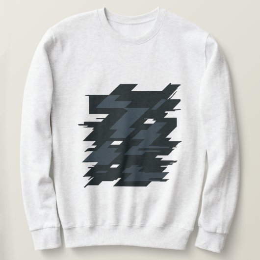 Glitch Art Heren Basic Sweatshirt (Design voorkant)