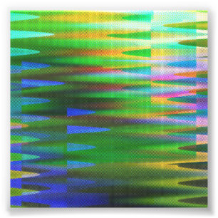 Glitch Art Vaporwave Aesthetische analoge fout Foto Afdruk
