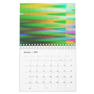 Glitch Art Vaporwave Esthetiek Analoge Storing Kalender