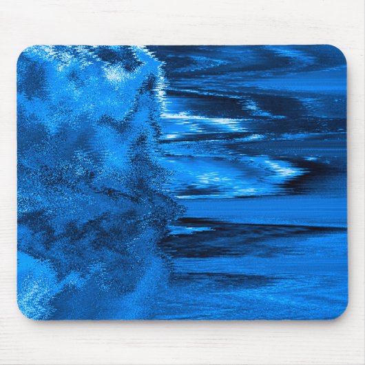 Glitch Blue Muismat (Voorkant)