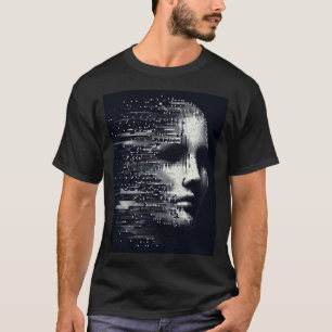 Glitch Essence - Abstract digitaal portret T-shirt