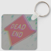 Glitch esthetische doodlopende Sleutelhanger (Achterkant)