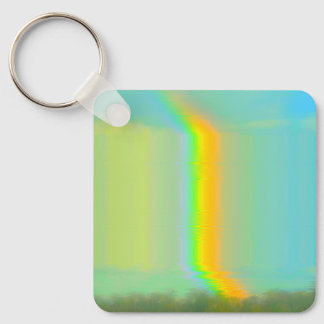Glitch esthetische Rainbow Dream Sleutelhanger