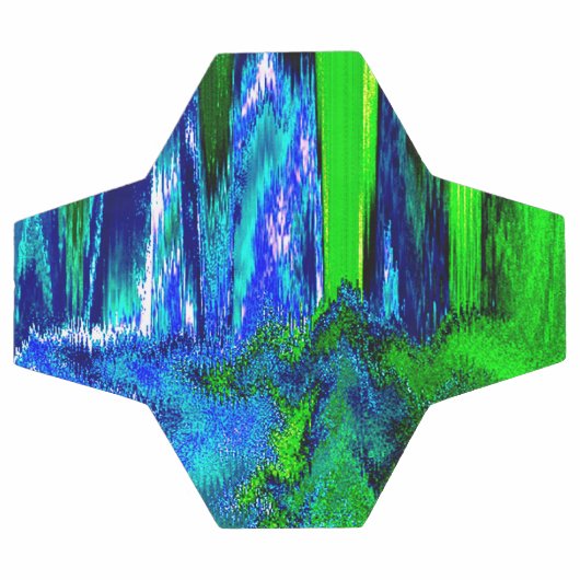 Glitch fondu (bleu et vert) (Plat)