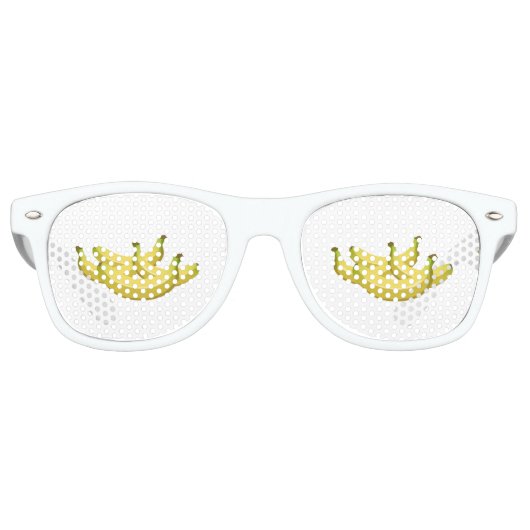 Glitch Food banana Retro Zonnebril (Voorkant)