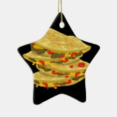 Glitch Food spicy quesadilla Keramisch Ornament (Rechts)