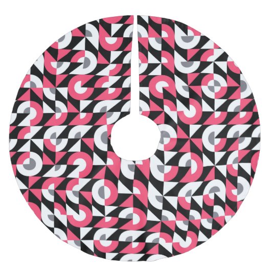  glitch: geometrisch Abstract patroon Kerstboom Rok (Voorkant)