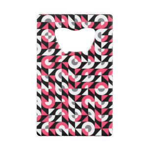 glitch: geometrisch Abstract patroon Kredietkaart Flessenopener