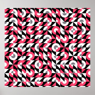  glitch: geometrisch Abstract patroon Poster