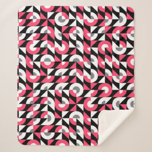  glitch: geometrisch Abstract patroon Sherpa Deken