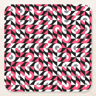 glitch: geometrisch Abstract patroon Vierkante Kartonnen Onderzetter