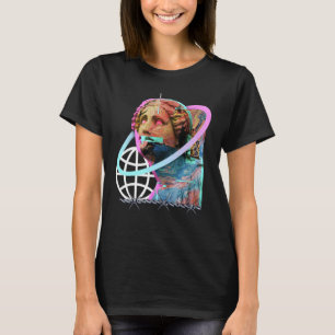 Glitch Grieks Standbeeld Retrowave Synthetische Va T-shirt