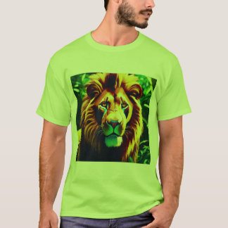 Glitch Lion: een geometrische visie T-shirt