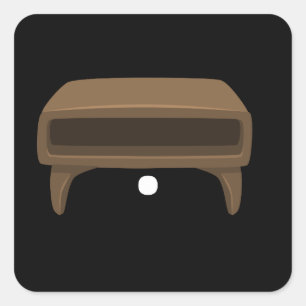 Glitch meubilair groot deens modern zijtafelblad vierkante sticker