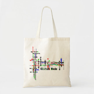Glitch Mode — Cyberpunk Digitale Glitch Design. Tote Bag