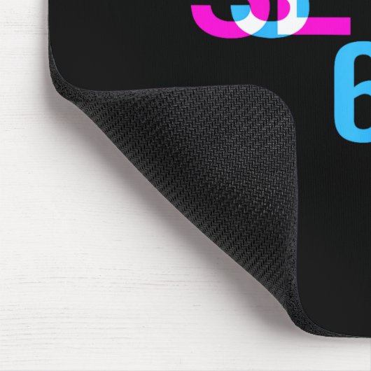 Glitch Optical Illusion Funny Six Seven 67 Meme Ge Muismat (Hoek)