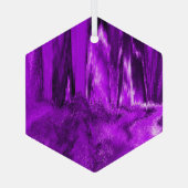 Glitch Paars Glas Ornament (Achterkant)