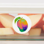 Glitch Pixel Fruit Kunst Labels (Aangebracht)
