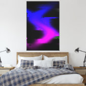 Glitch plasma zwart canvas afdruk (Insitu (Slaapkamer))