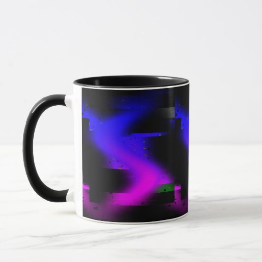 Glitch plasma zwart mok (Links)