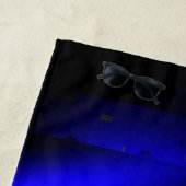 Glitch plasma zwart strandlaken (In situ)