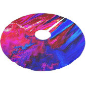 Glitch Red en Blue Kerstboom Rok (Gekanteld)