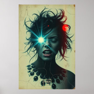 Glitch Siren: Cyber Vision-Poster Poster