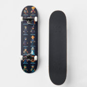 Glitch spel personages skateboard (Voorkant)