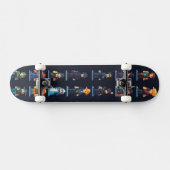 Glitch spel personages skateboard (Horizontaal)
