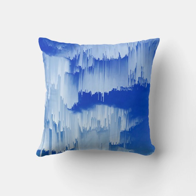 Glitch Sunset Landscape Decor Kussen (Achterkant)