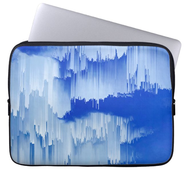 Glitch Sunset Landscape Decor Laptop Sleeve (Voorkant)