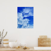 Glitch Sunset Landscape Decor Poster (Keuken)