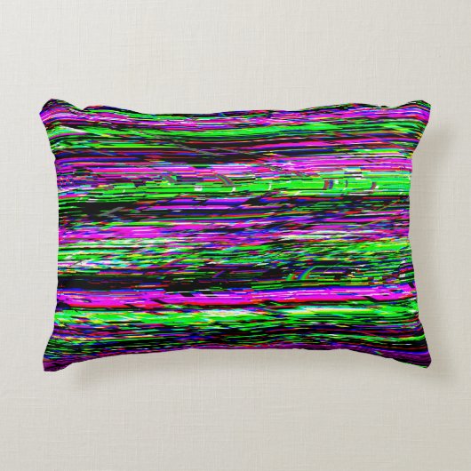 Glitch tech abstract pattern accent kussen (Voorkant)