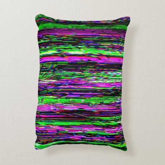 Glitch tech abstract pattern accent kussen (Achterkant (Verticaal))