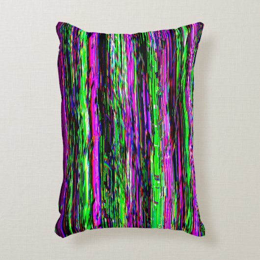 Glitch tech abstract pattern accent kussen (Voorkant(Verticaal))