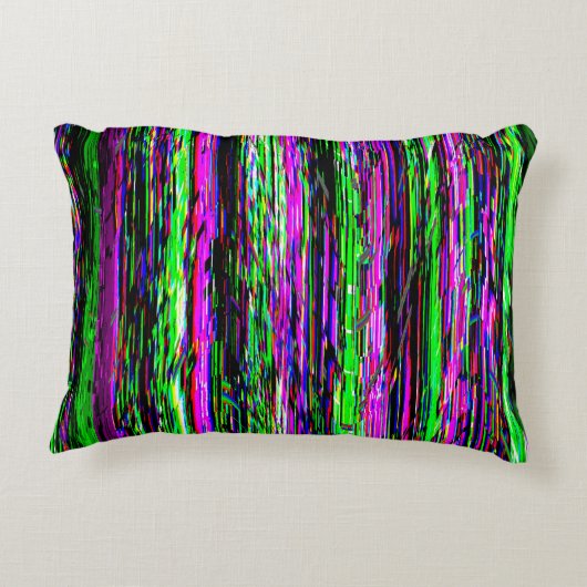 Glitch tech abstract pattern accent kussen (Achterkant)