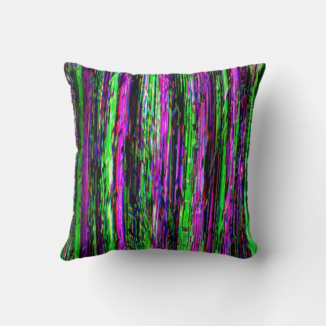 Glitch tech abstract pattern kussen (Achterkant)