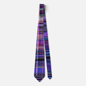 Glitch tech abstract pattern print tie stropdas (Voorkant)